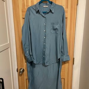 CELINE (PHOEBE ERA) SILK BUTTON DOWN TOP